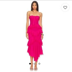 NBD Sarita Gown in Lipstick Pink